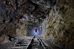 Křižovatka ve štole číslo 1 - jiné nasvícení