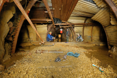 Křižovatka ve štole 6 - nepřístupná po závalu ve štole 5