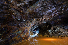 Důl na přítoku Tyterského potoka - pohřbený pod sesutým svahem