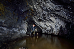 Průzkumná štola u Liblína na druhém břehu řeky