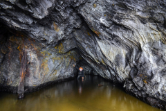 Průzkumná štola u Liblína na druhém břehu řeky