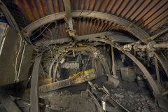 Hřeblový dopravník v letnovém revíru (Marta) kde se těžily letny (lupky s vysokým obsahem hořlaviny, které se vypalovaly v milířích)