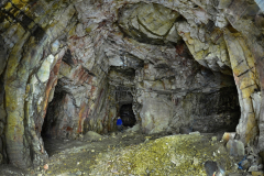 Podzemní těžba vápence v německém Oberwiesenthalu