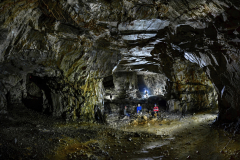 Podzemní těžba vápence v německém Oberwiesenthalu