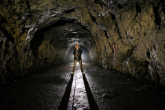 Podzemní těžba vápence v německém Oberwiesenthalu